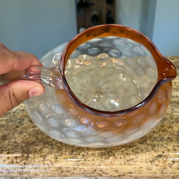 Victorian thumb print opalescent pitcher - Picture 3 of 10